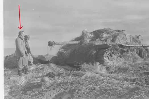 Dernière photo de PFC Wallace Siarkowski en Allemagne, Task Force Hogan novembre 1944